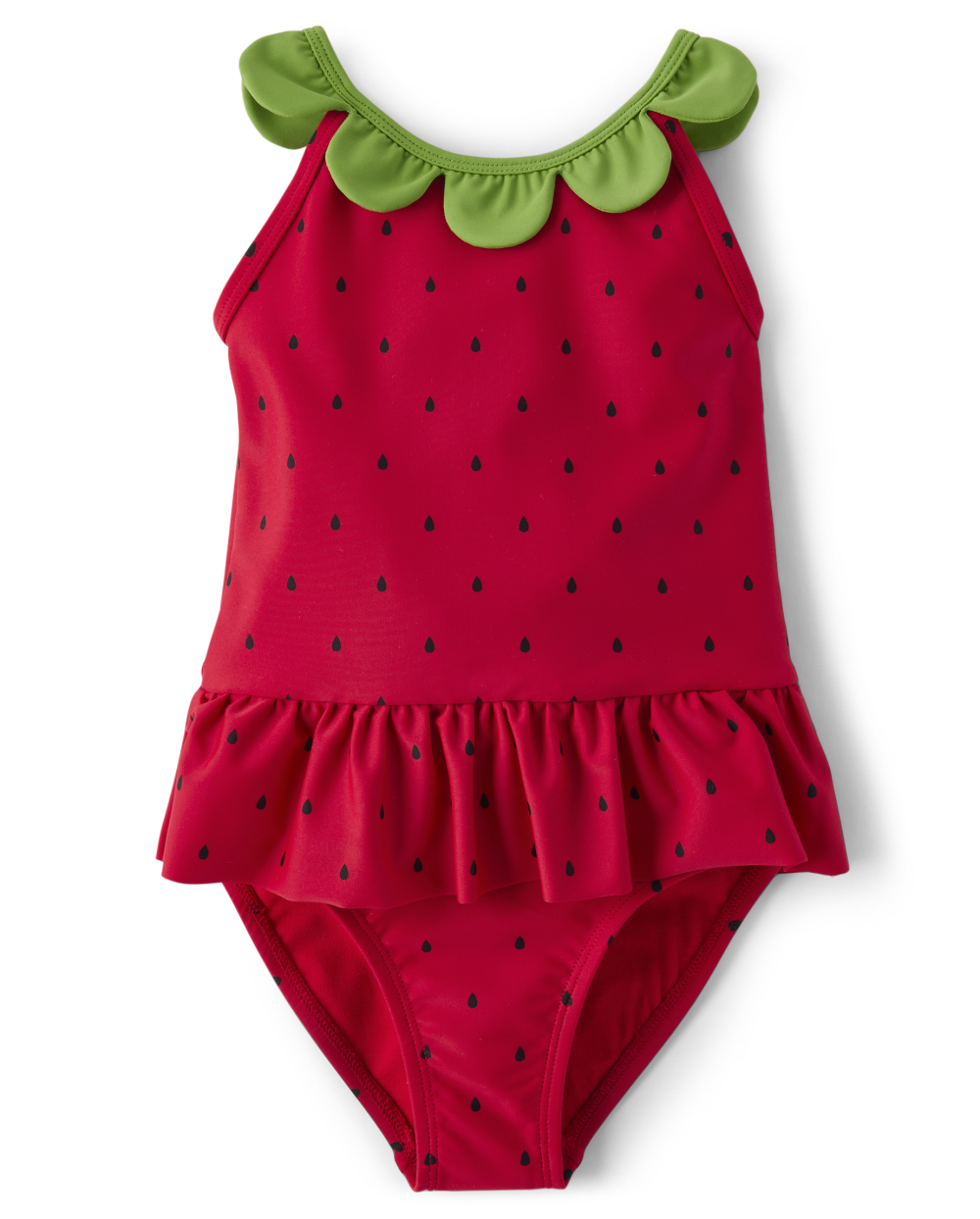 Gymboree | Girls | Strawberry One Piece Swimsuit - Swim in Red | Size 7 | Polyester/Spandex/Nylon