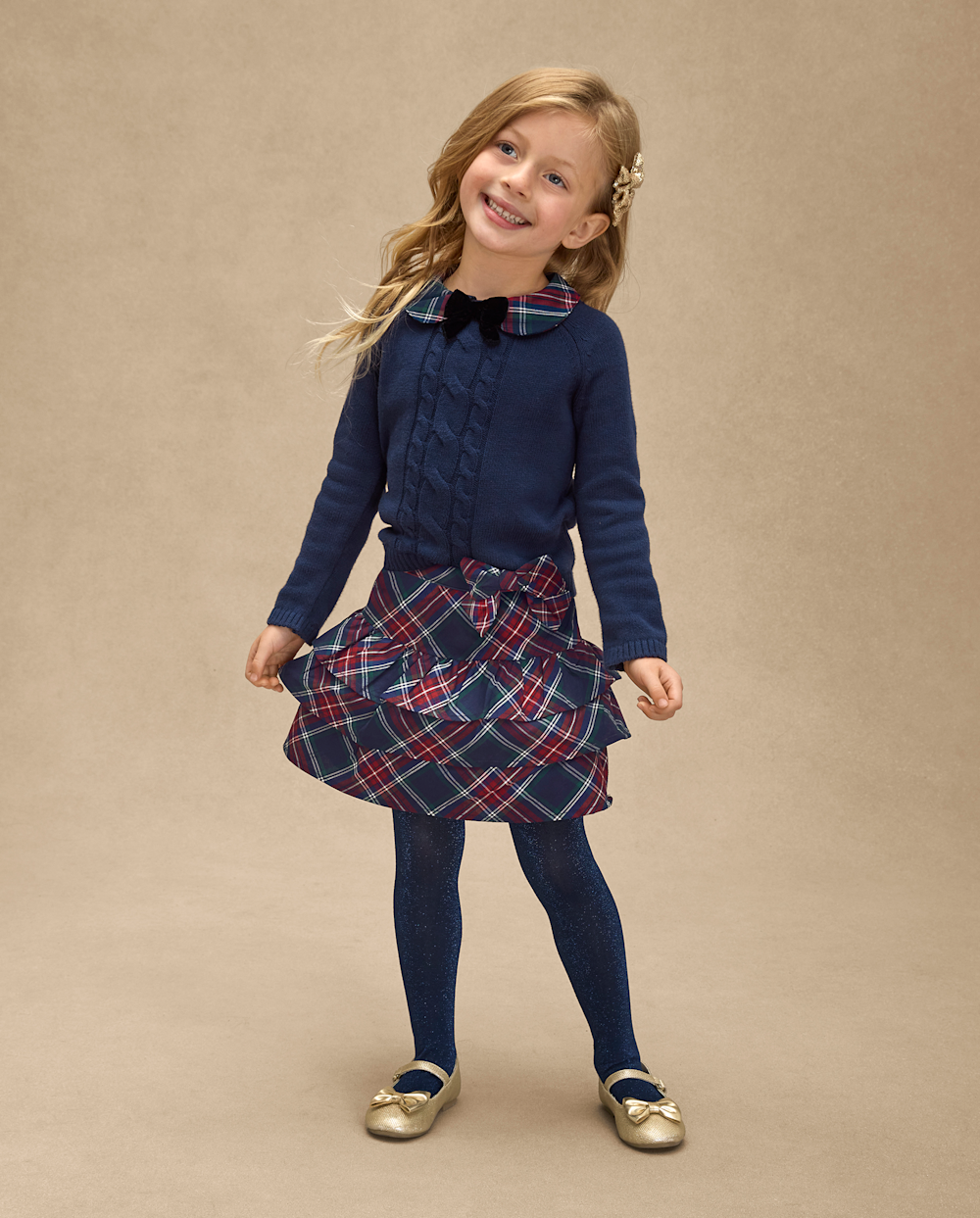 Gymboree | Girls | Plaid Tiered Skirt – Royal Christmas in Blue | Size 3T | 100% Polyester Gymboree | Girls | Plaid Tiered Skirt – Royal Christmas in Blue | Size 3T | 100% Polyester