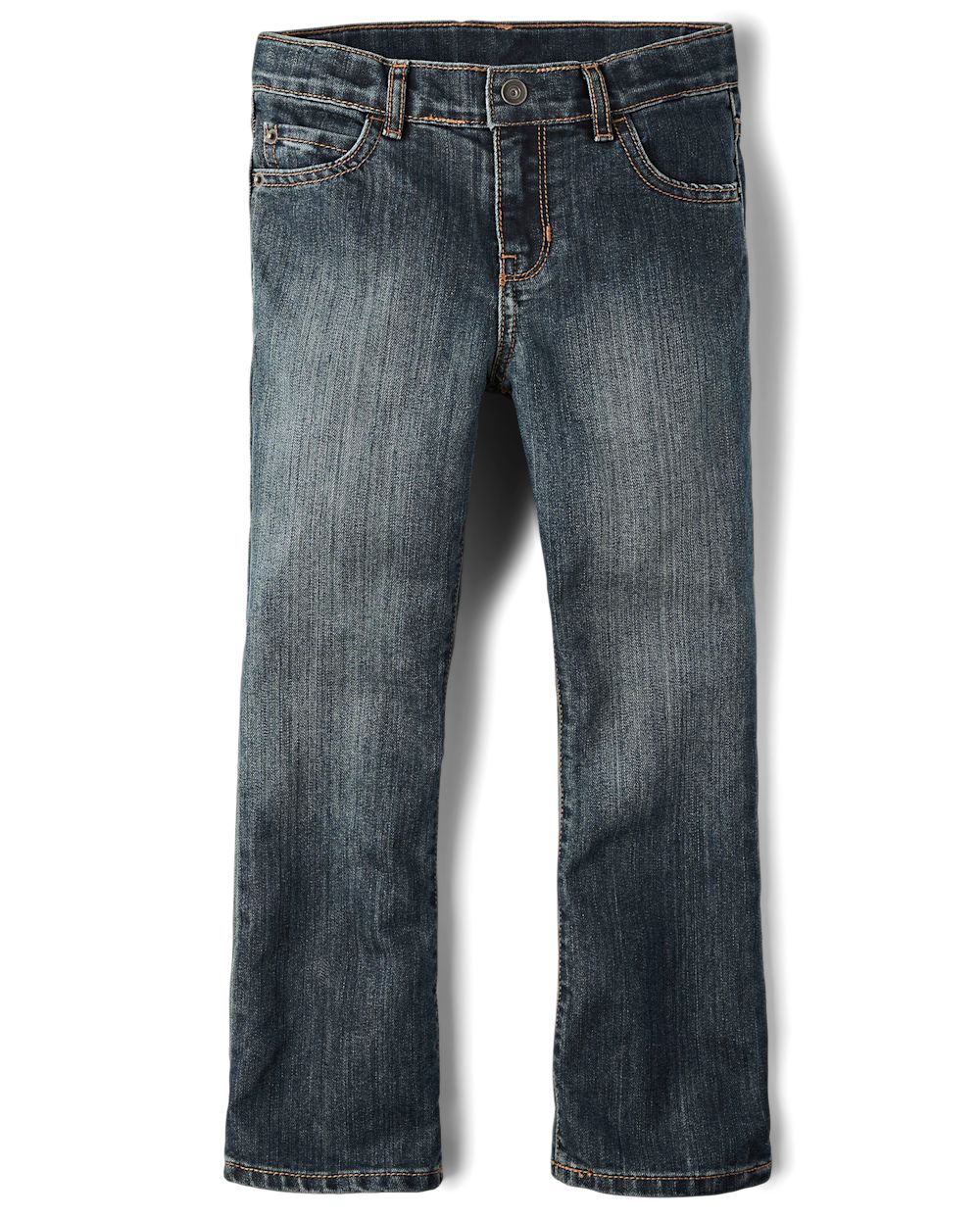 The Childrens Place Boys Basic Bootcut Jeans in Dust Bowl Wash | Size 7H | Cotton/Polyester