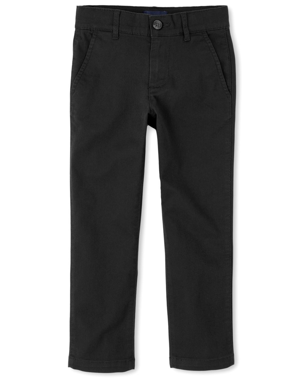 The Childrens Place Boys Uniform Stretch Skinny Chino Pants in Black | Size 14 | Cotton