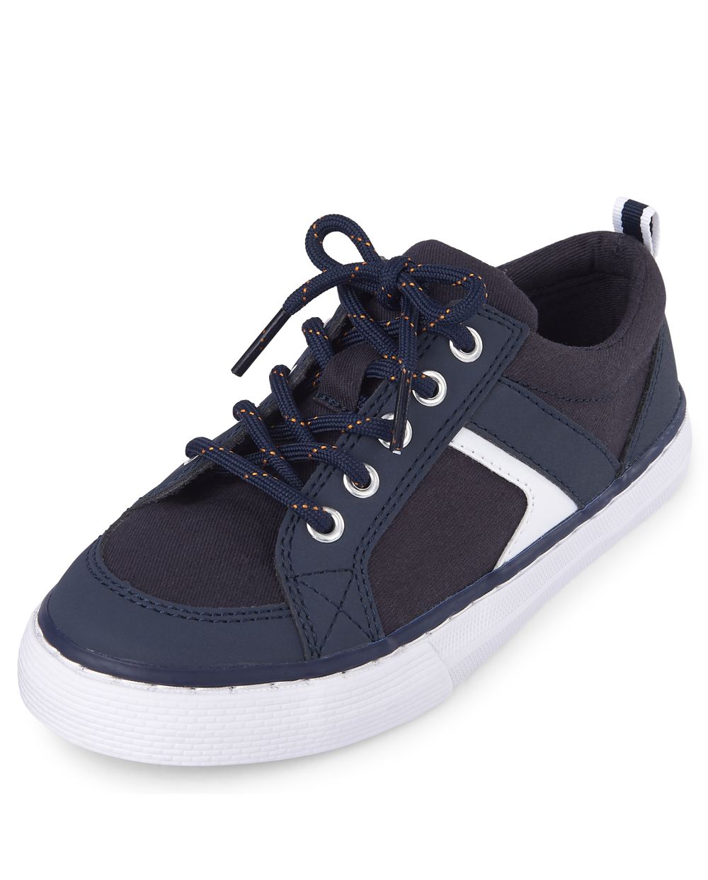 Boys Lace Up Faux Leather Low Top Sneakers