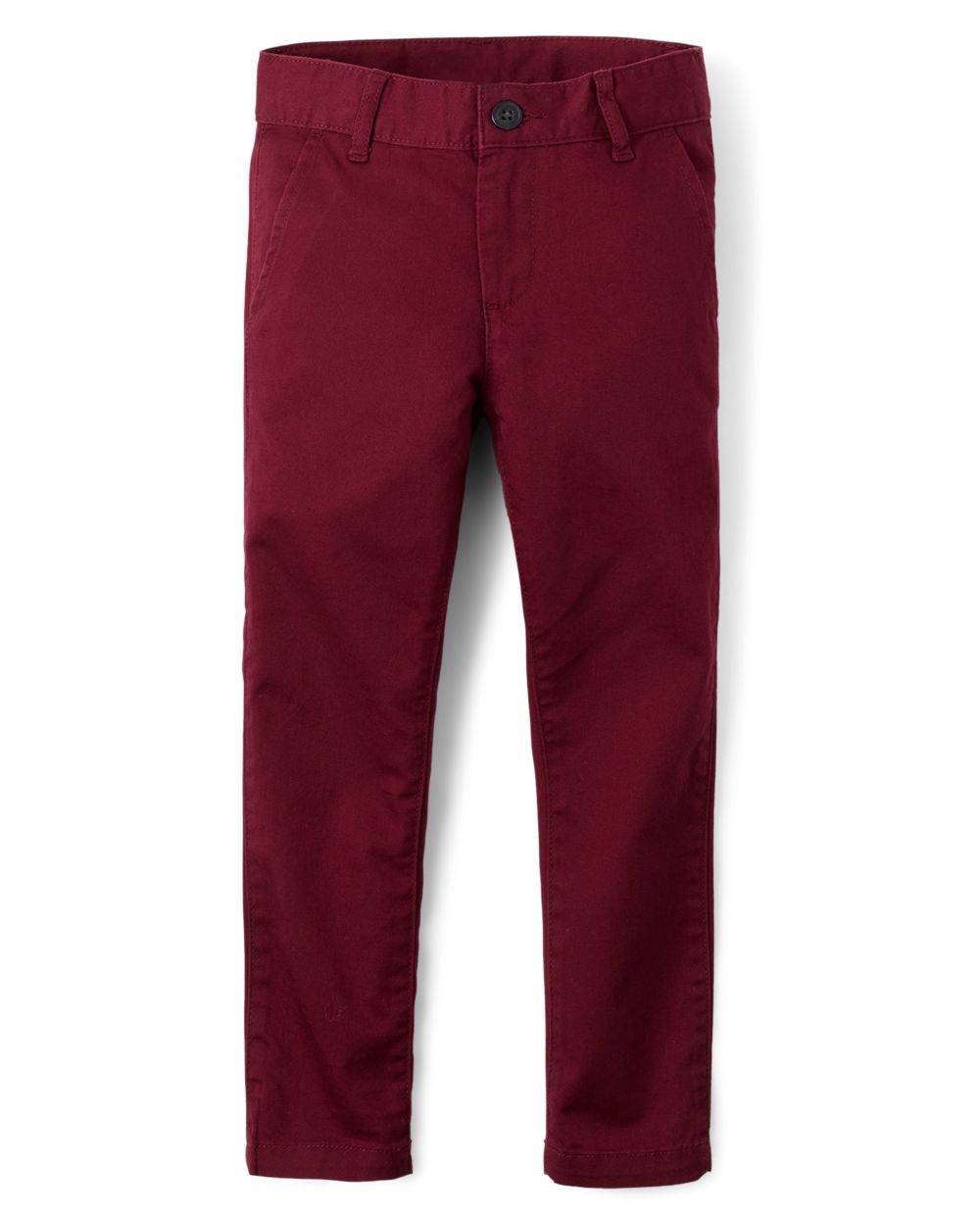 The Childrens Place Boys Uniform Stretch Skinny Chino Pants in Red | Size 4 | Cotton