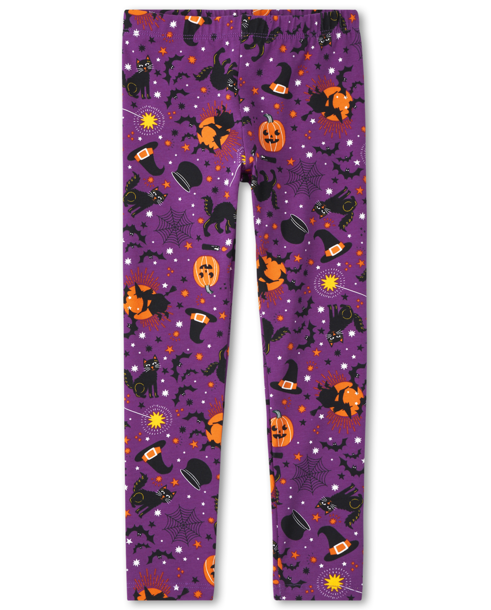 The Childrens Place Girls Halloween Leggings in Purple | Size XS (4) | Cotton