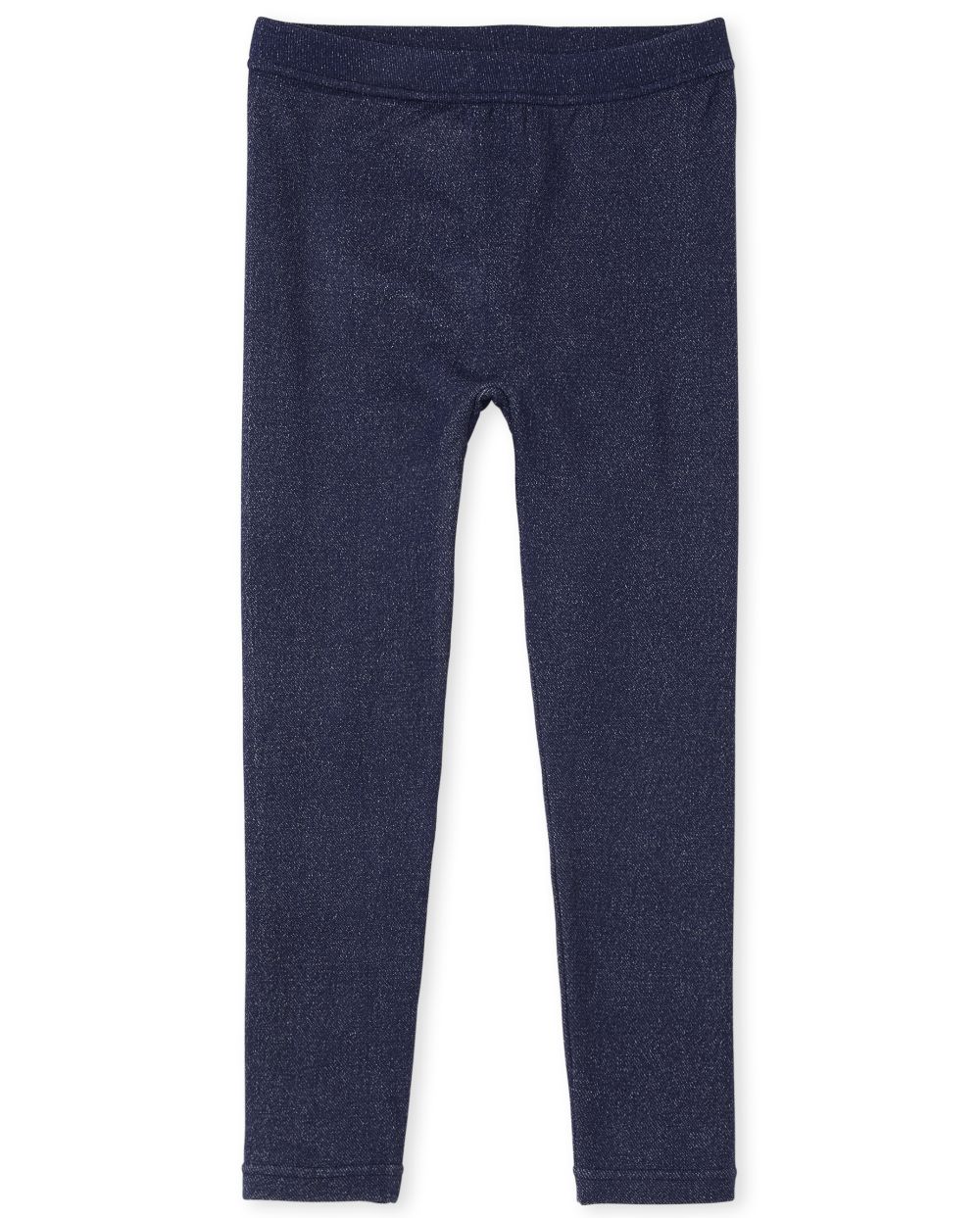 The Childrens Place Girls Faux Denim Fleece Lined Leggings | Size Small (5/6)
