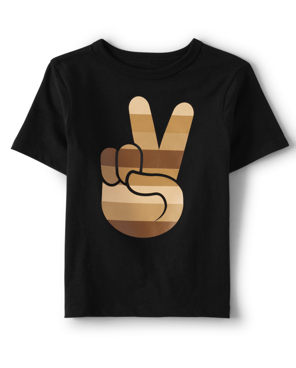Gymboree | Boys | Baby And Toddler Peace Hand Graphic Tee in Black | Size 12-18 M | 100% Cotton Jersey Gymboree | Boys | Baby And Toddler Peace Hand Graphic Tee in Black | Size 12-18 M | 100% Cotton Jersey
