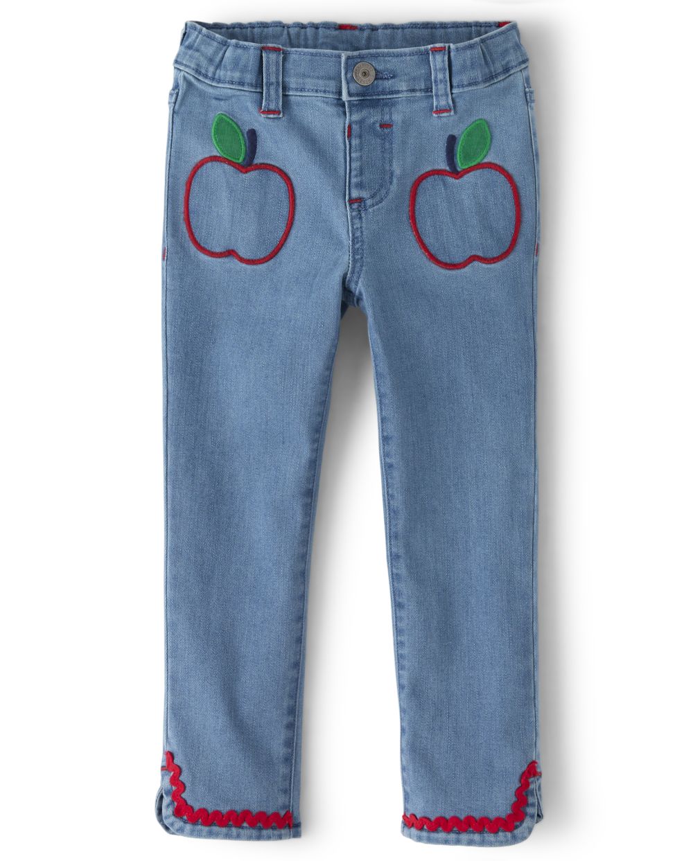 Jeans Bordados Niña - Candy Apple