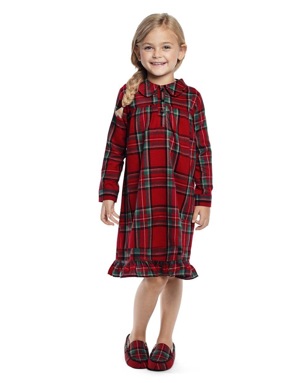Girls Matching Family Plaid Flannel Nightgown - Gymmies