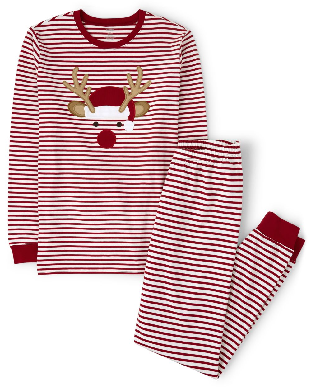 Unisex Adult Matching Family Reindeer Cotton 2-Piece Pajamas - Gymmies