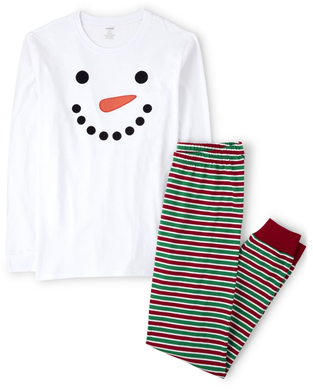 Unisex Adult Matching Family Snowman Cotton 2-Piece Pajamas - Gymmies