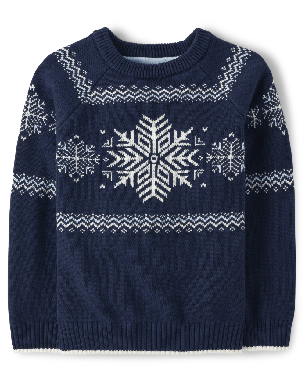 Boys Snowflake Fairisle Sweater - Silent Night - tidal