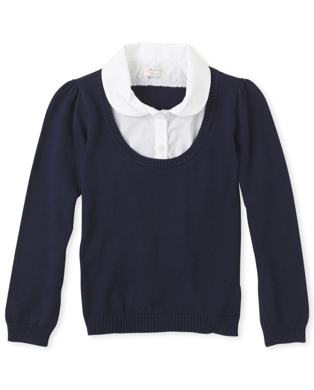 Girls Uniform Long Sleeve 2 In 1 Sweater