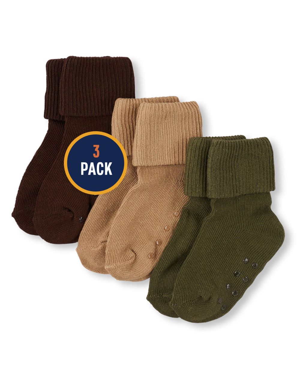 Unisex Baby And Toddler Triple Roll Socks 3Pack