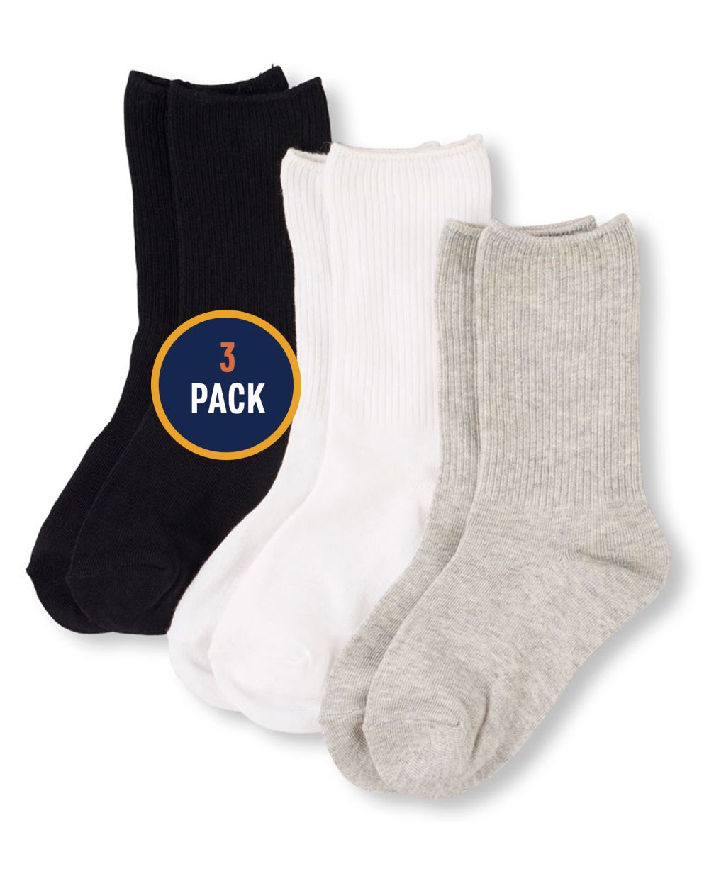 Boys Crew Socks 3Pack
