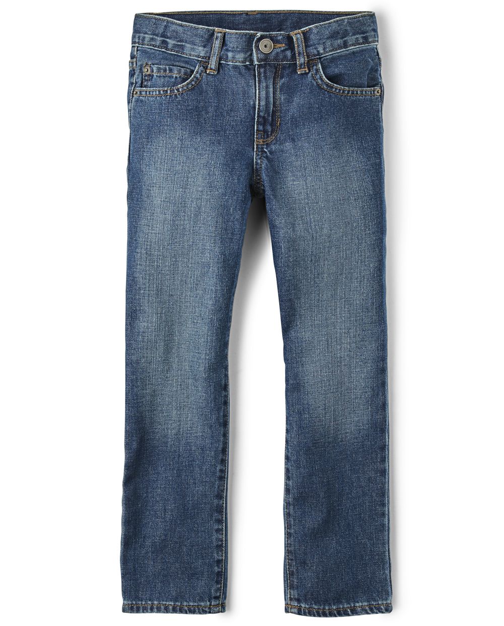 Boys Basic Bootcut Jeans - Medium Blue Indigo Wash