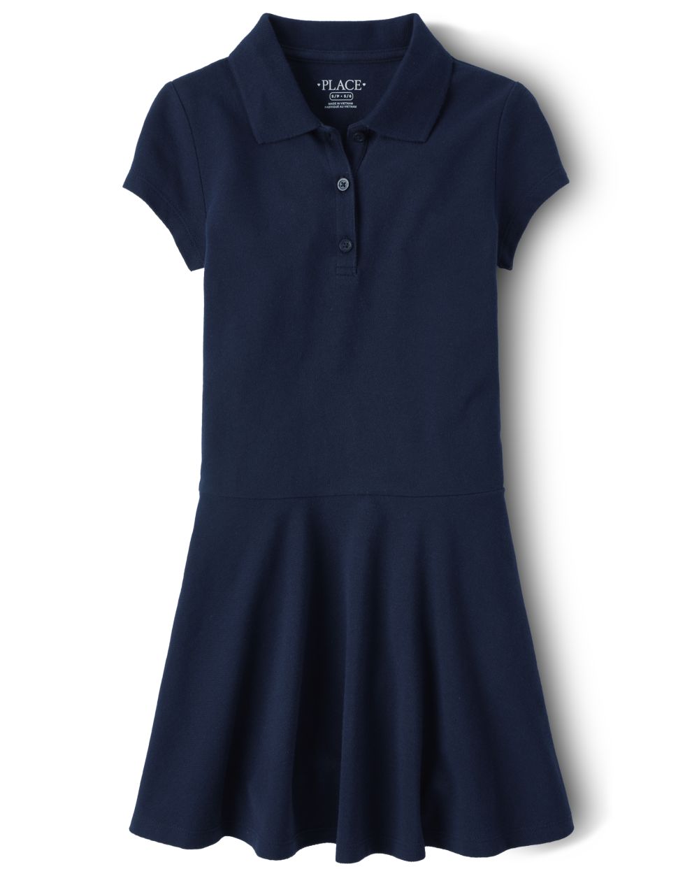 Girls Uniform Short Sleeve Pique Polo Dress