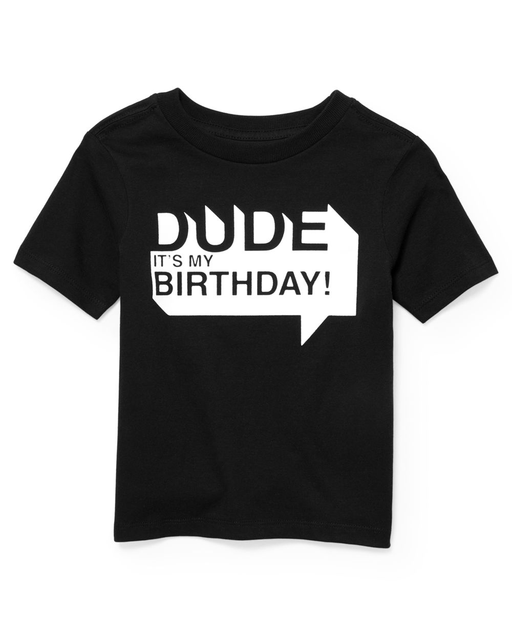 Toddler Boys Short Sleeve 'Dude It's My Birthday!' Graphic Tee
