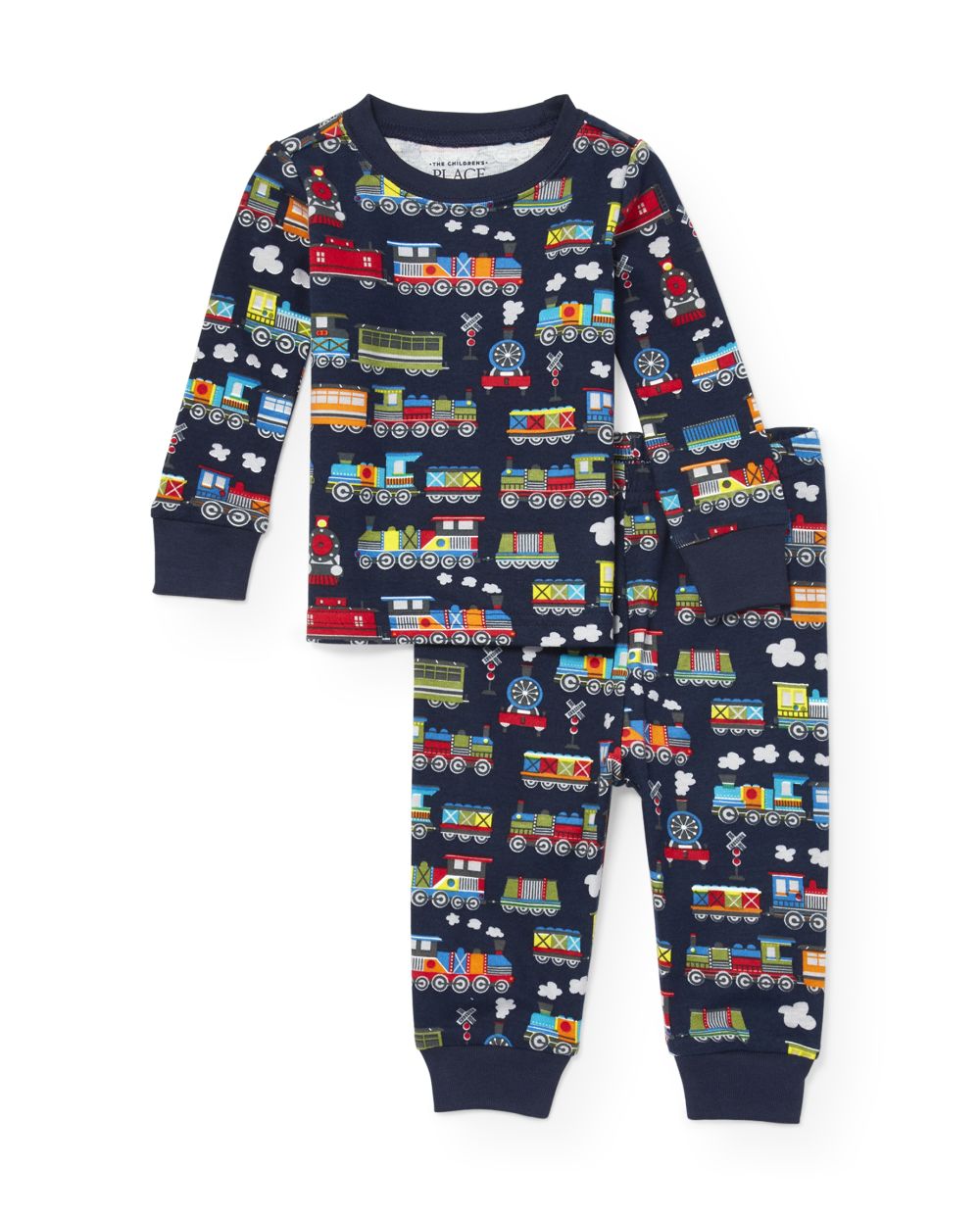 Baby And Toddler Boys Long Sleeve Train Snug Fit Cotton Pajamas