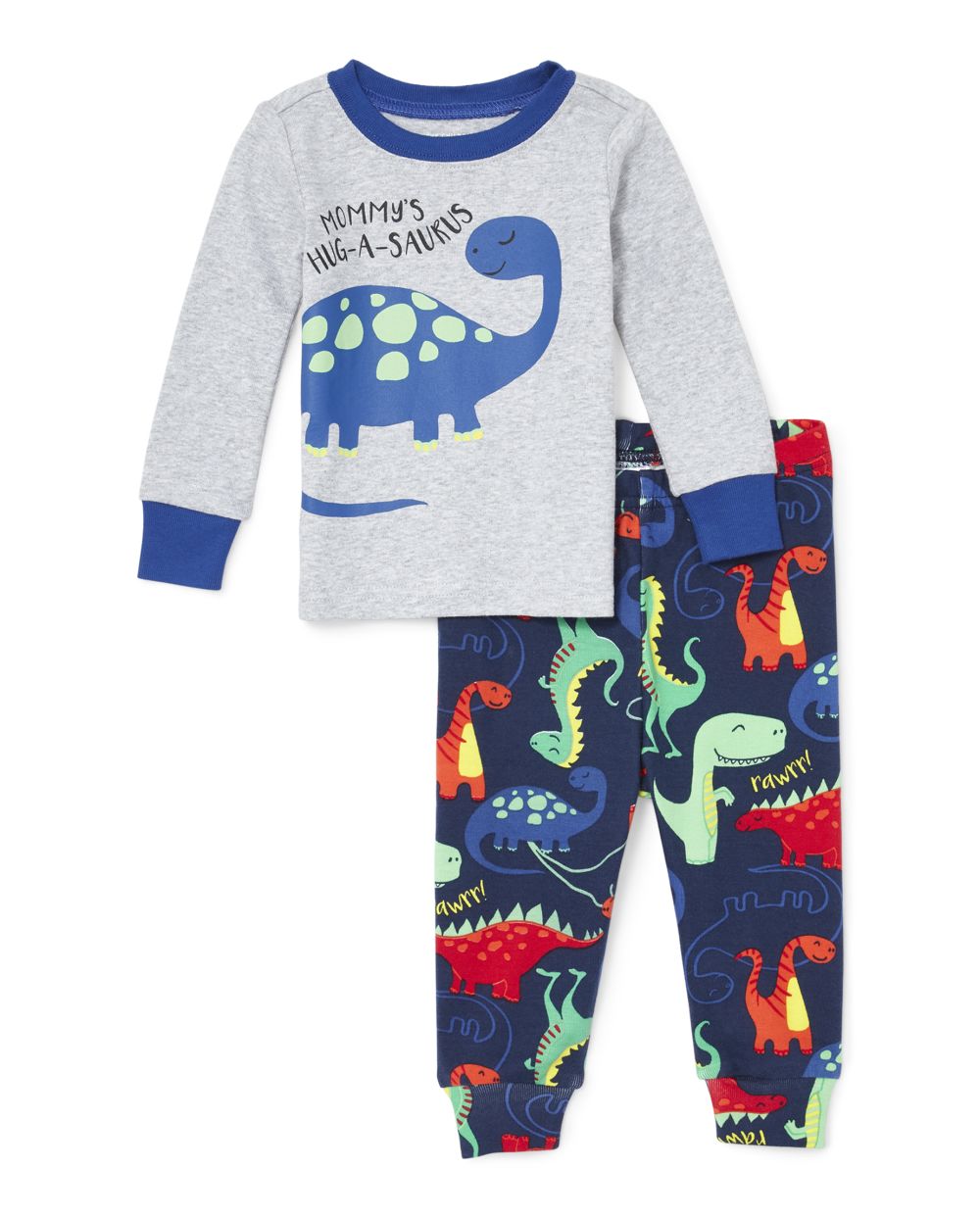 Baby And Toddler Boys Long Sleeve 'Mommy's Hug-A-Saurus' Dino Snug Fit ...