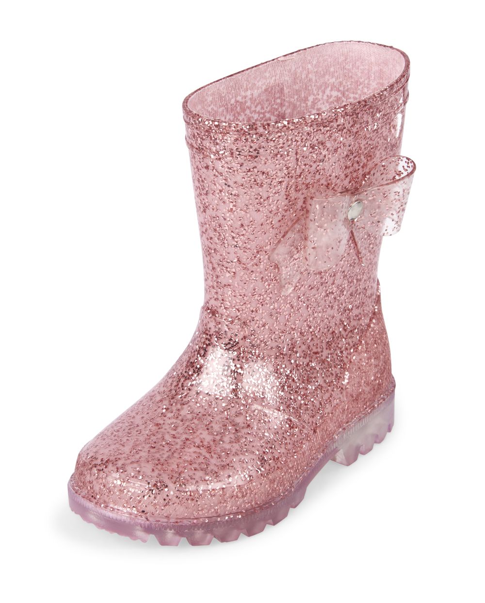 Toddler Girls Glitter Light Up Plastic Rain Boots