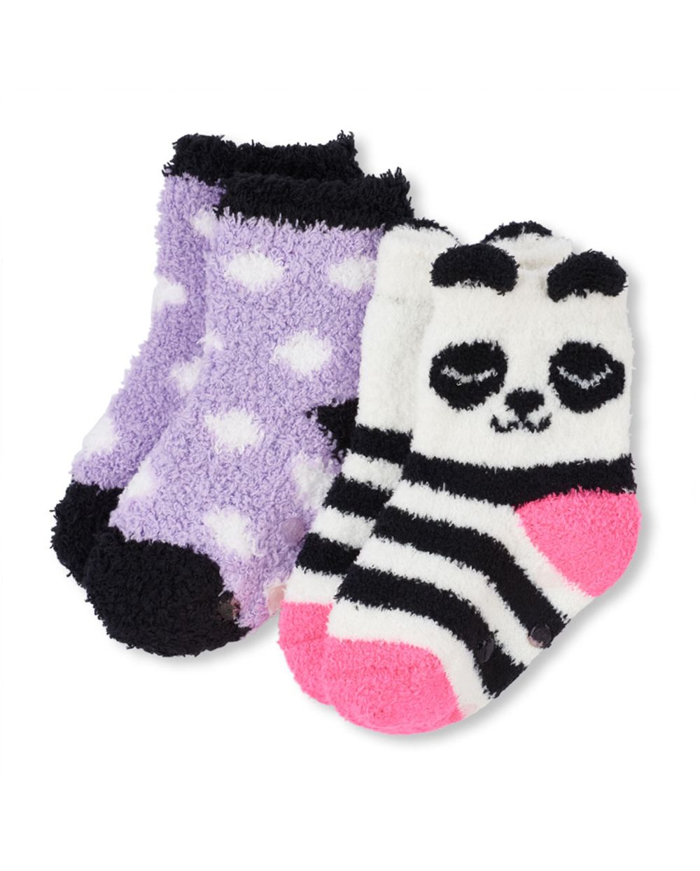 Toddler Girls Panda Cozy Socks 2Pack