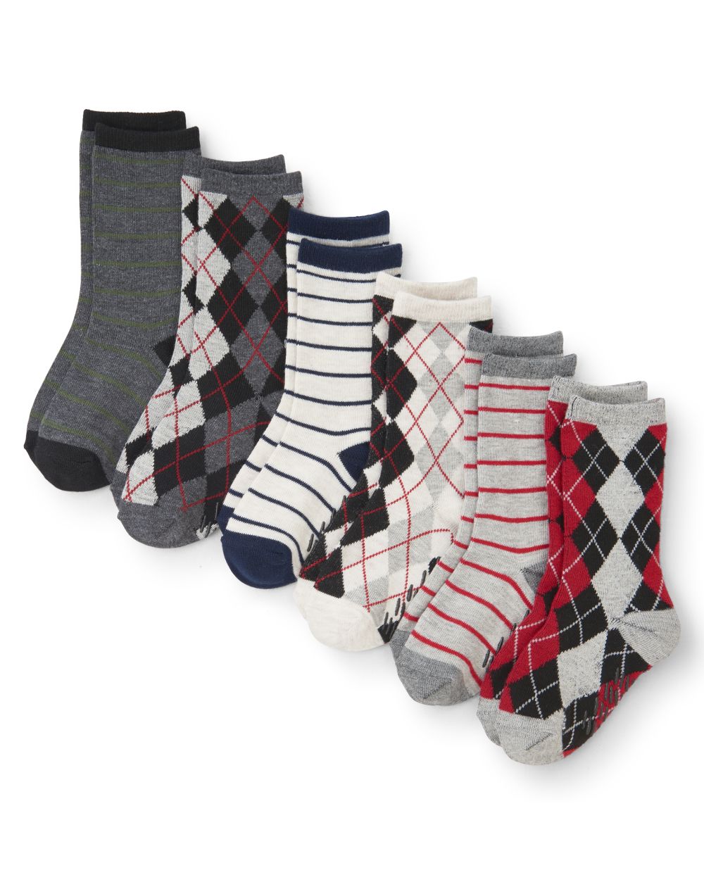 Toddler Boys Argyle Dressy Crew Socks 6Pack