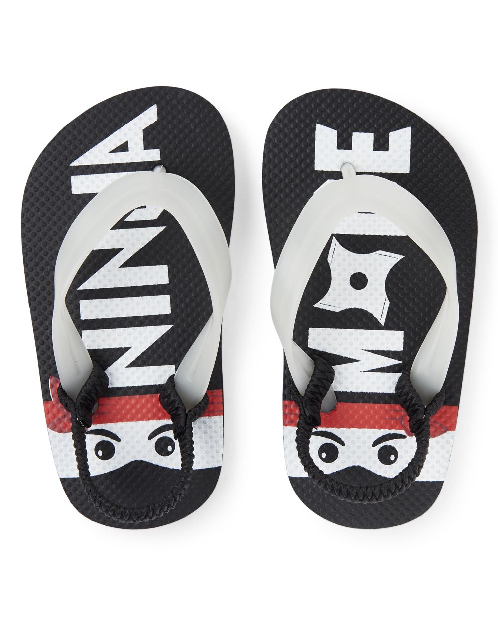 Toddler Boys Glow In The Dark Ninja Flip Flops