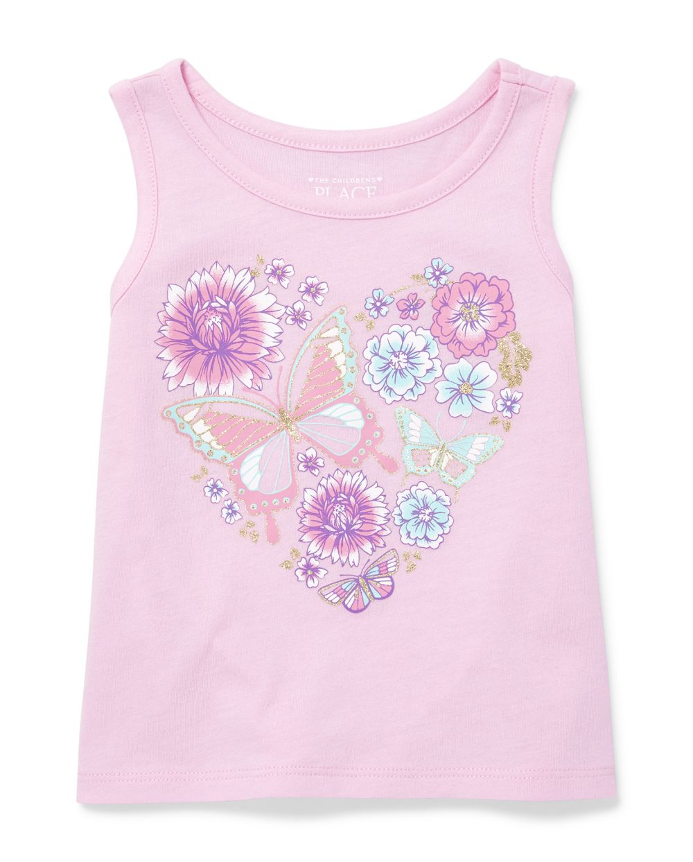 Baby And Toddler Girls Mix And Match Glitter Graphic Tank Top