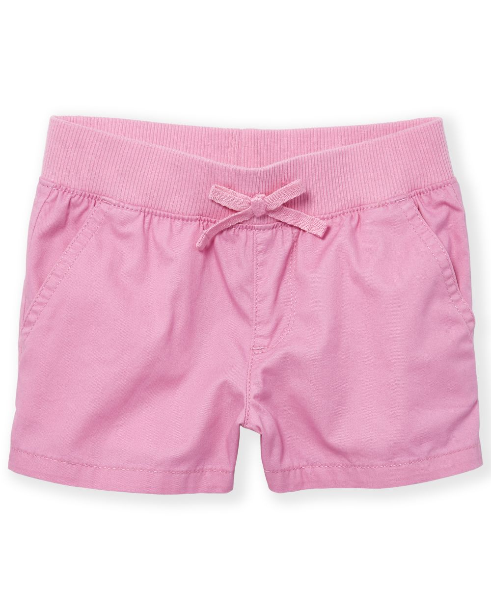 Girls Knit Waistband Woven Pull On Shorts