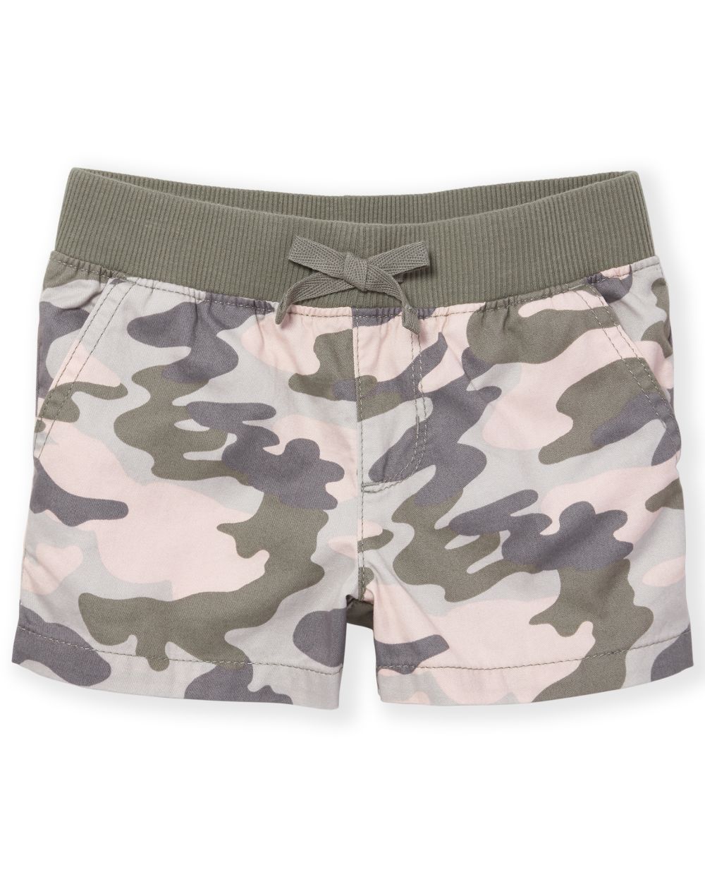 Short Fille Crewcuts Camouflage Vert Et Paillettes Or - Taille 10, Neuf