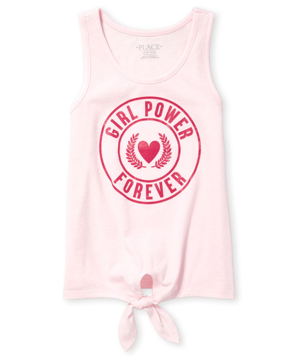 Girls Mix And Match Glitter Graphic Tie Front Tank Top