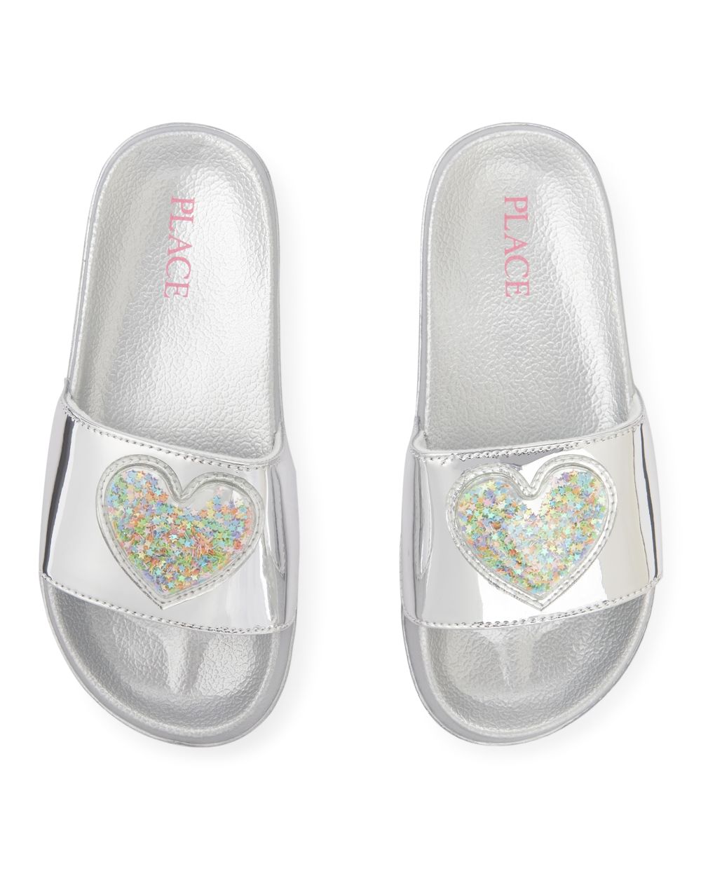 coach pink heart slides