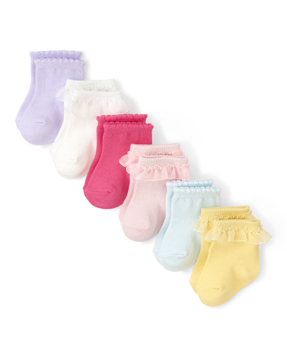 Baby Girls Ruffle Socks 6Pack