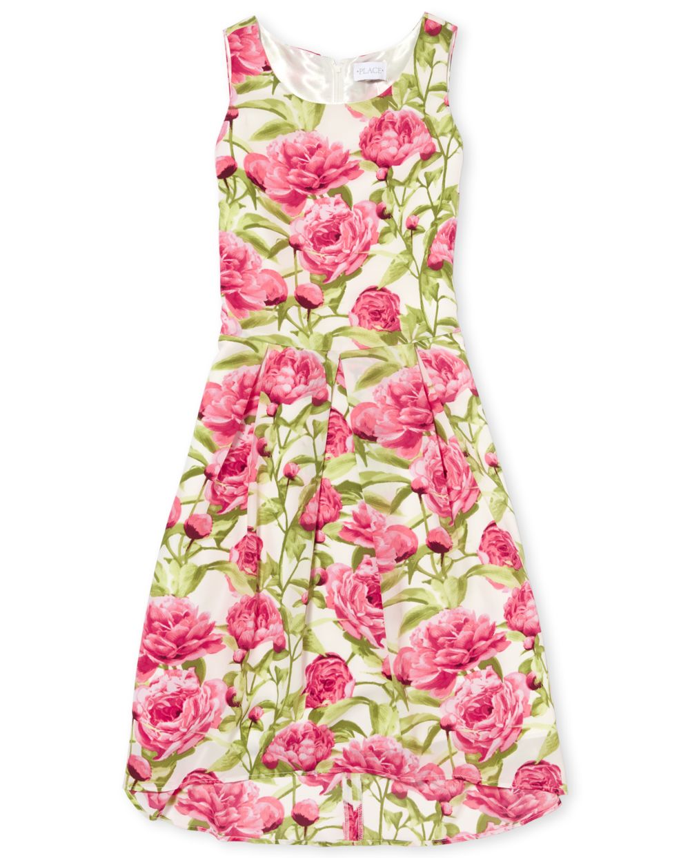 Womens Mommy And Me Sleeveless Floral Print Woven Matching High Low Dress