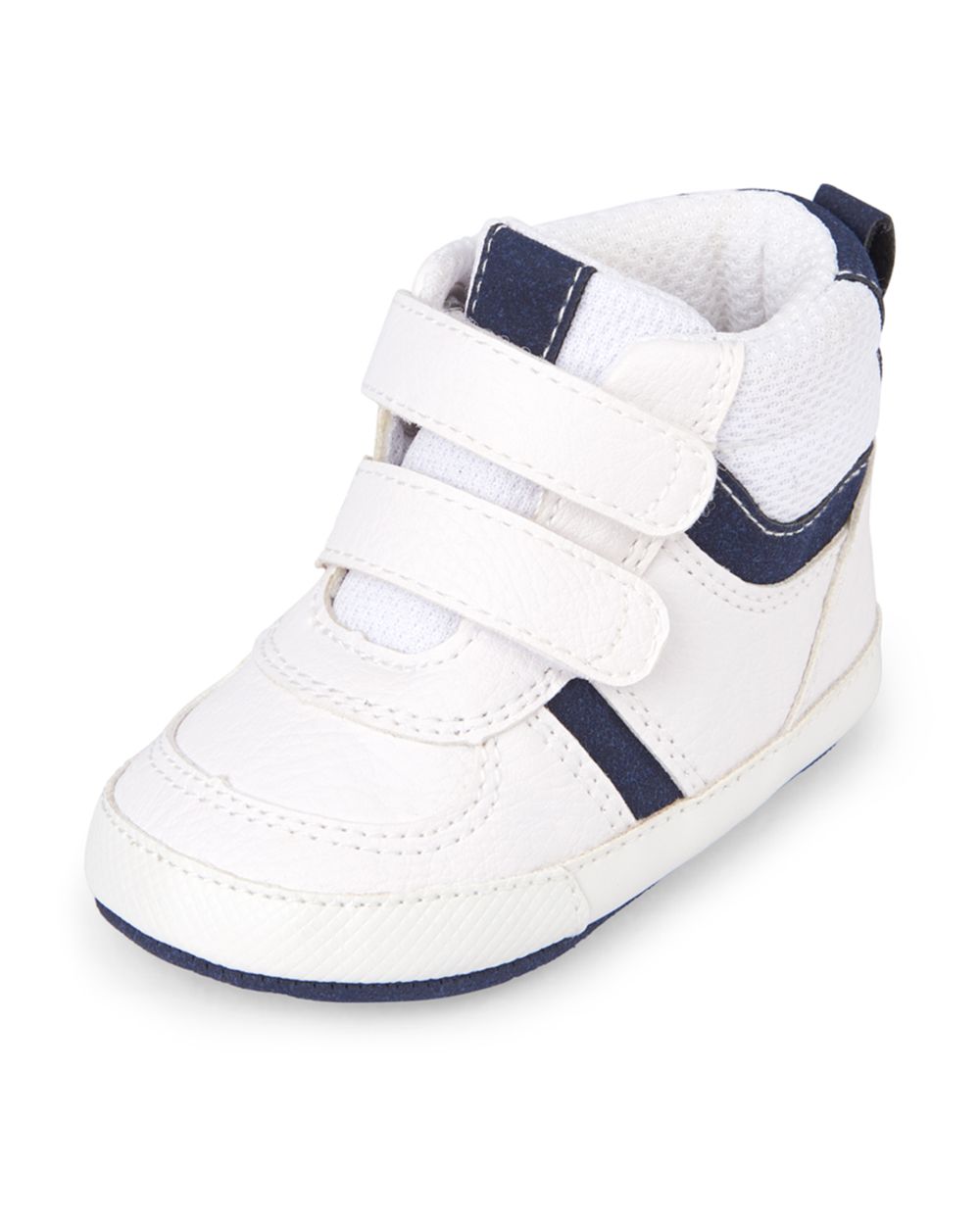 Baby Boys Faux Leather Hi Top Sneakers