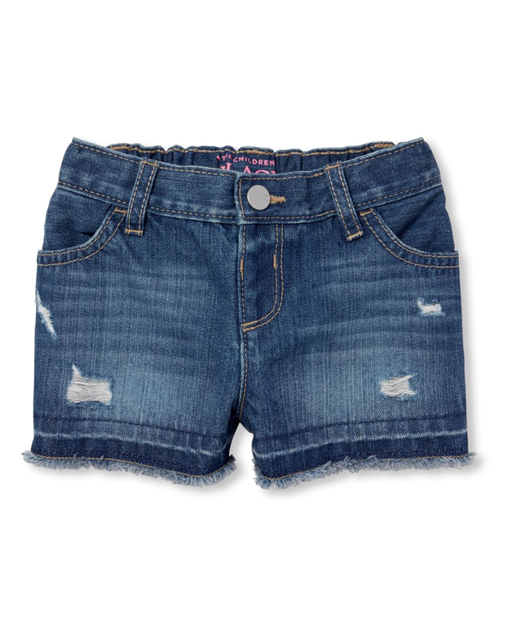 Baby And Toddler Girls Let Down Hem Distressed Denim Shorts
