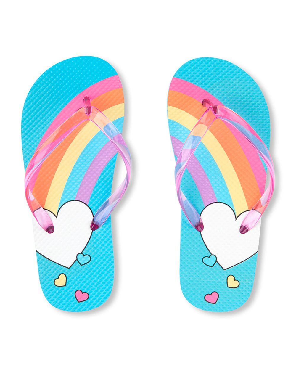 ladies rainbow flip flops
