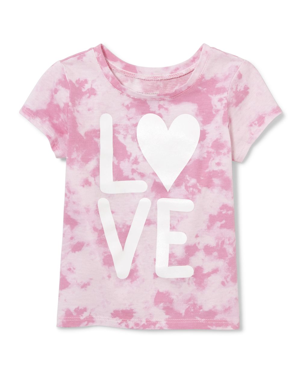 Baby And Toddler Girls Short Sleeve 'LOVE' Tie Dye Graphic Tee