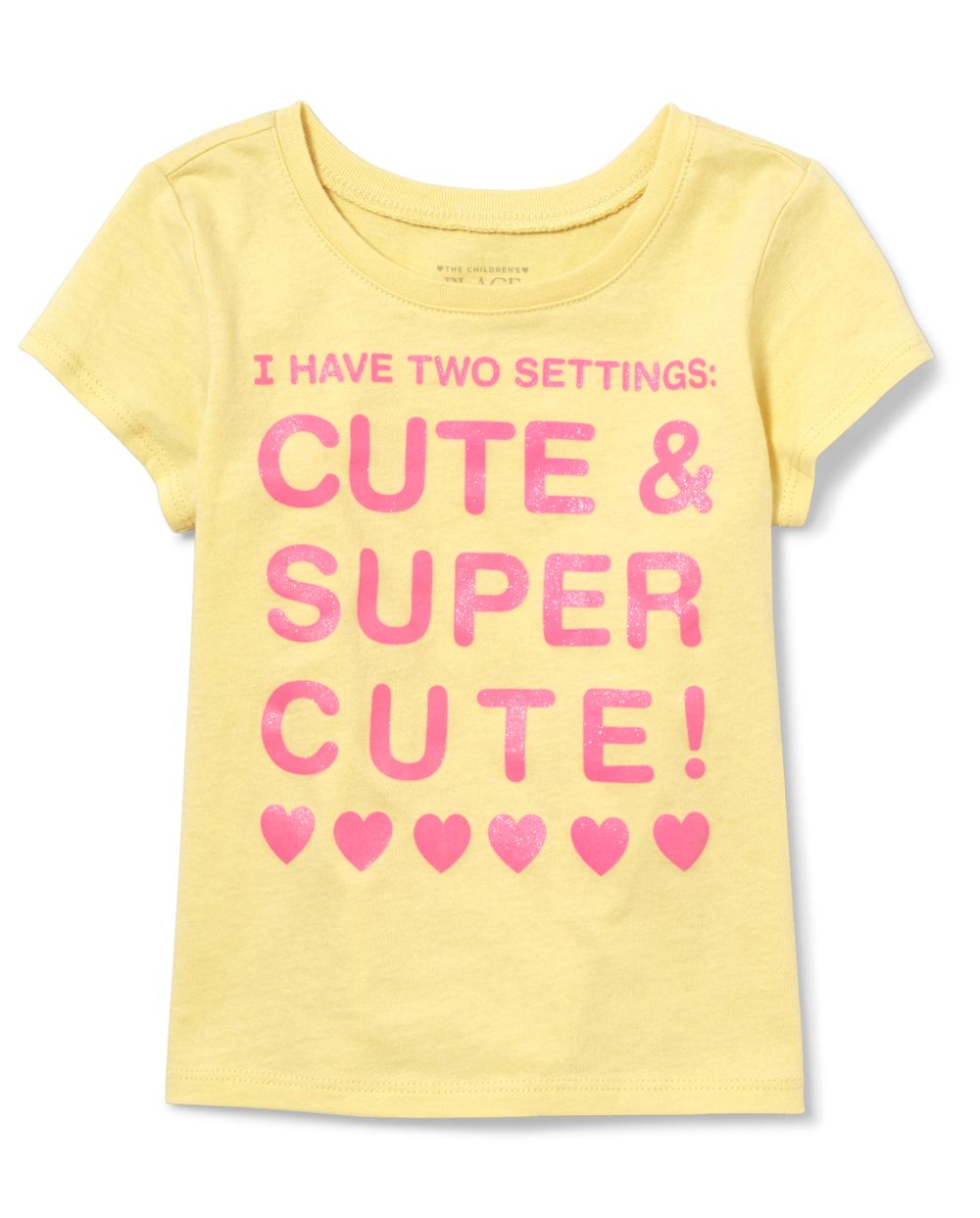 Baby And Toddler Girls Glitter Cute Graphic Tee