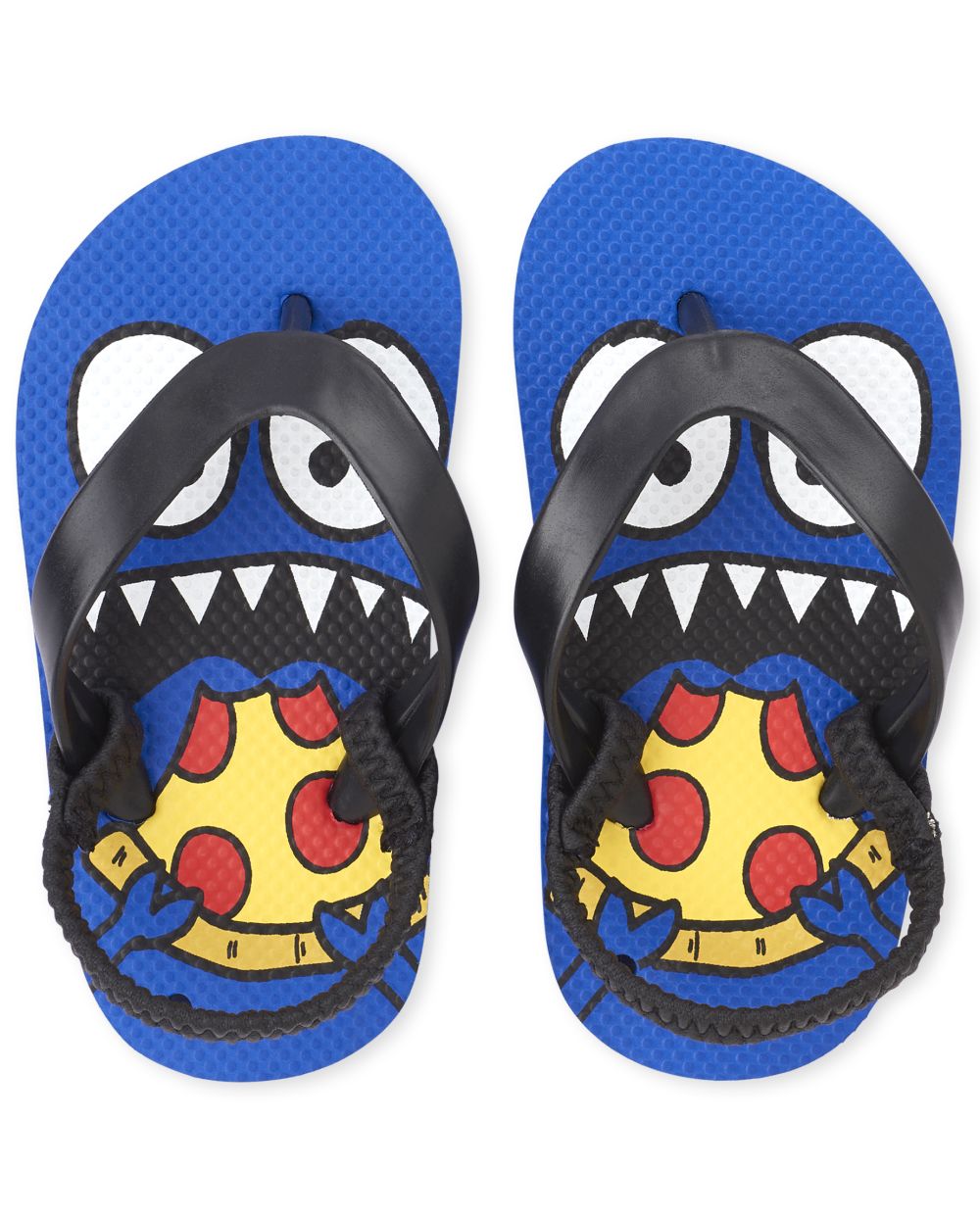 Toddler Boys Pizza Monster Flip Flops