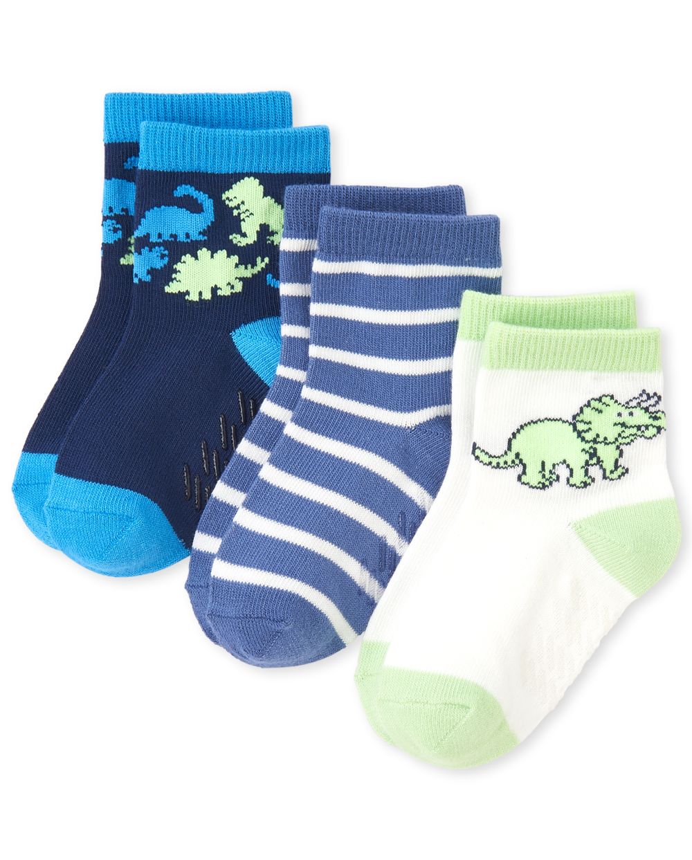 Toddler Boys TINY COLLECTIONS Midi Socks 3-Pack - Dino Mighty