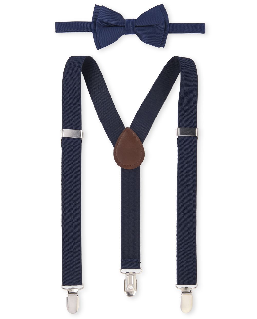 Boys Uniform Bow Tie And Suspenders Set