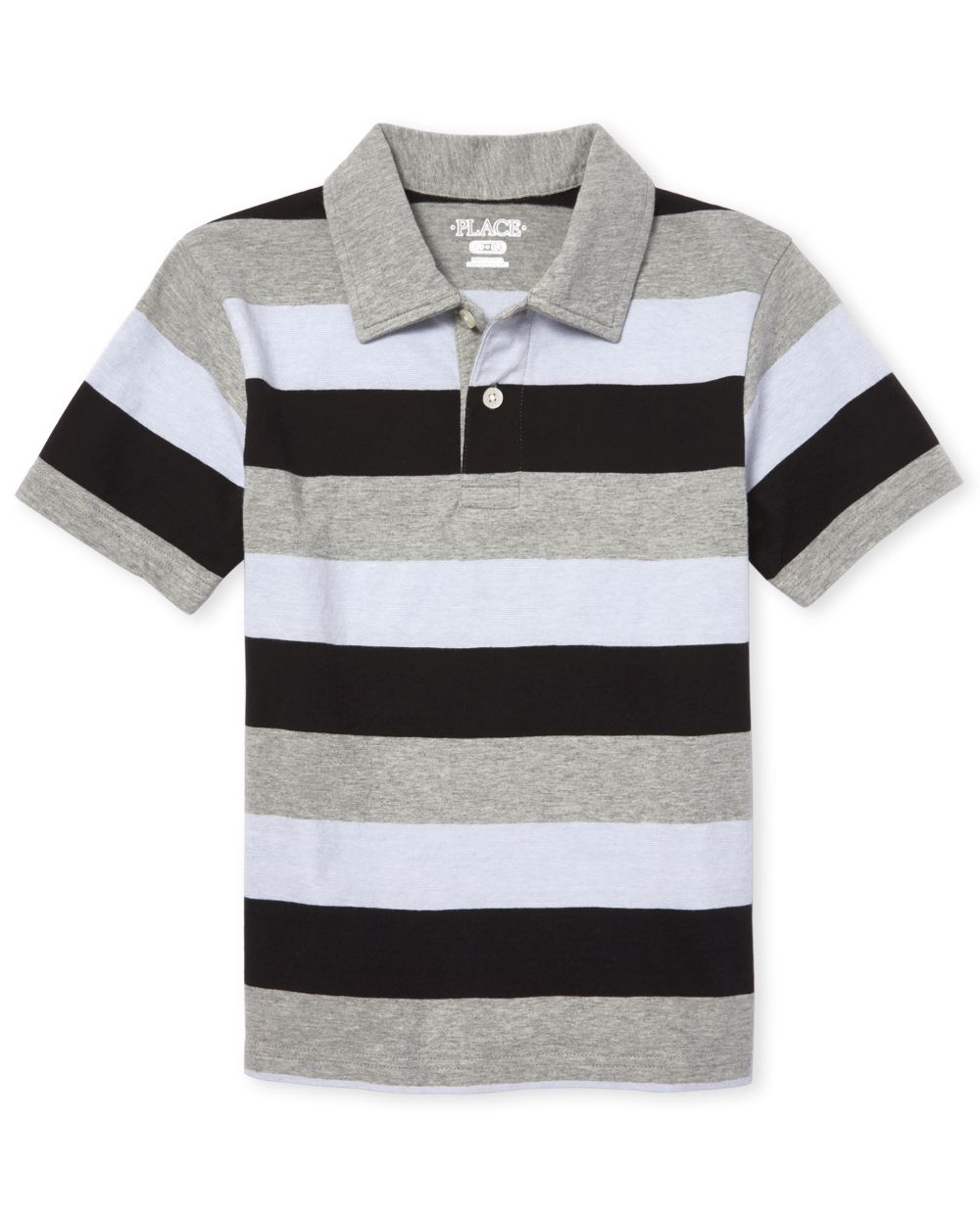 Boys Short Sleeve Striped Jersey Polo