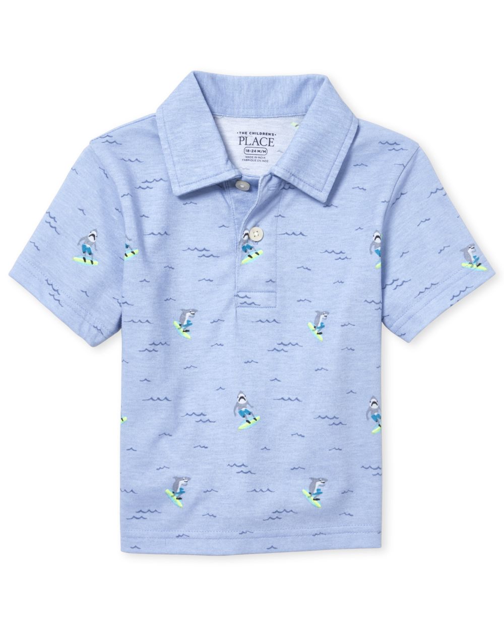 Baby And Toddler Boys Short Sleeve Print Jersey Polo