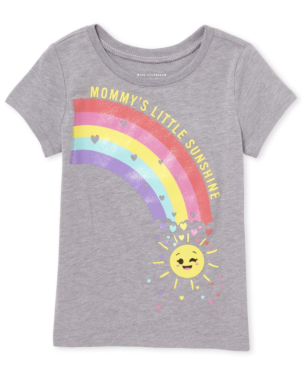 Baby And Toddler Girls Glitter Mommy's Sunshine Graphic Tee