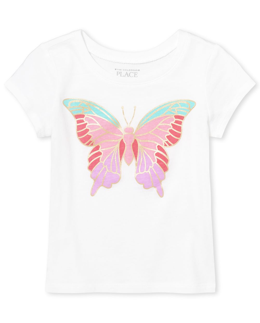 blue butterfly graphic tee
