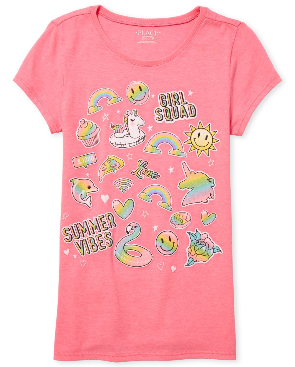 Logo Doodle Tee in Neon Melon by Lily Grace