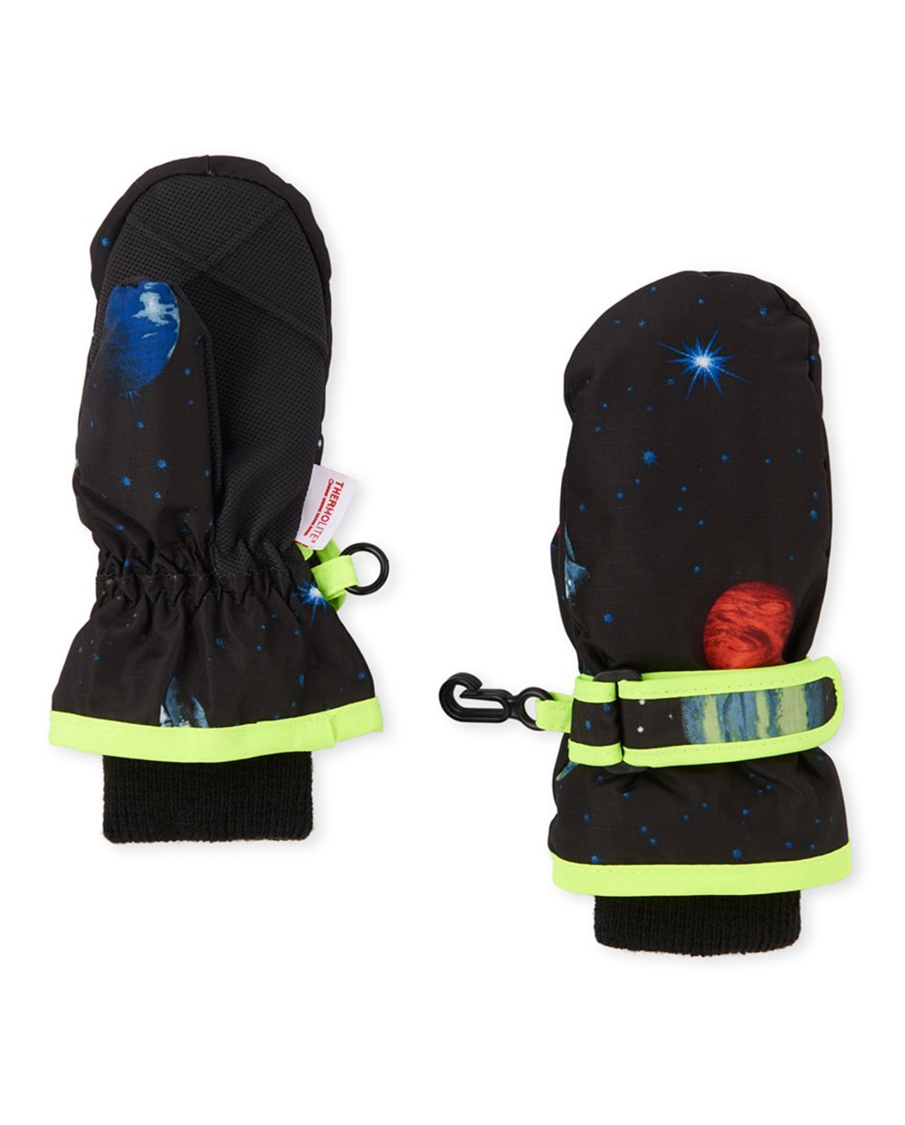 Toddler Boys Outer Space Ski Mittens