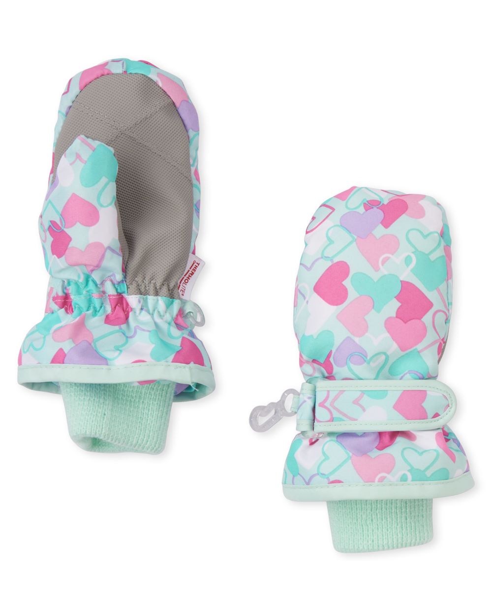 Toddler Girls Heart Ski Mittens