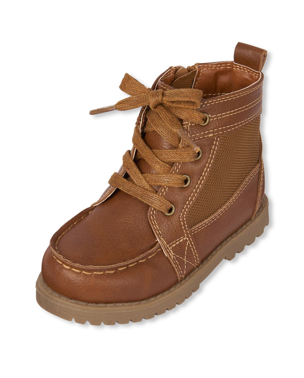 Toddler Boys Faux Leather Lace Up Boots