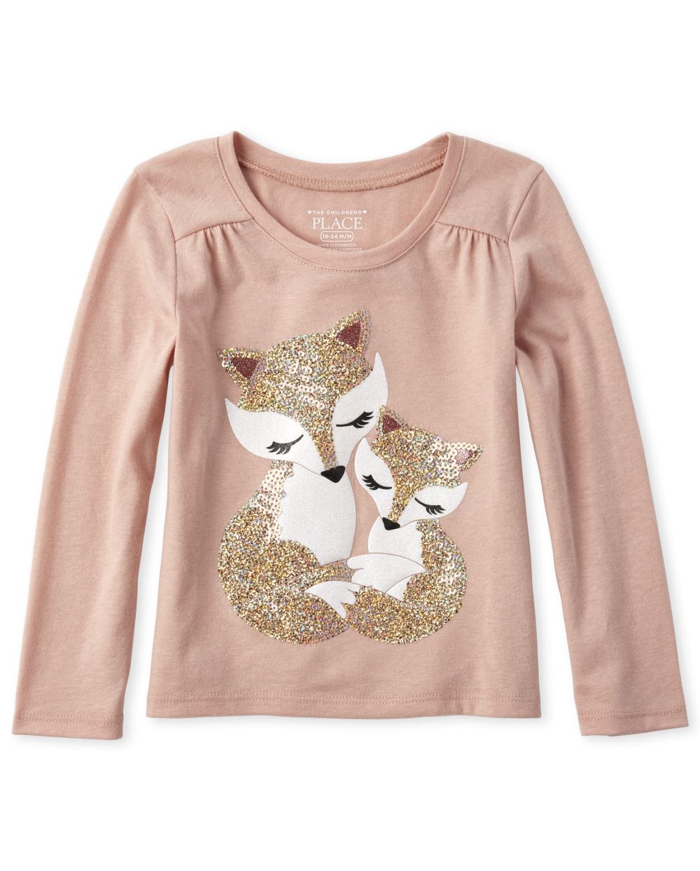 Baby And Toddler Girls Long Sleeve Embellished Graphic Top